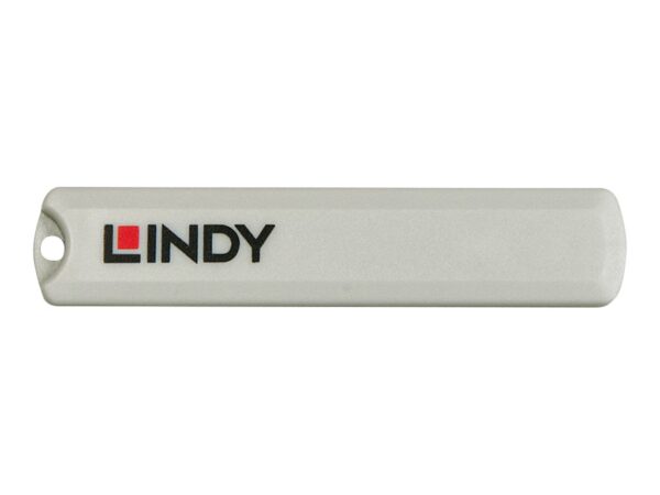 LINDY USB Type C Port Blocker Key – Pack of 4 Blockers White