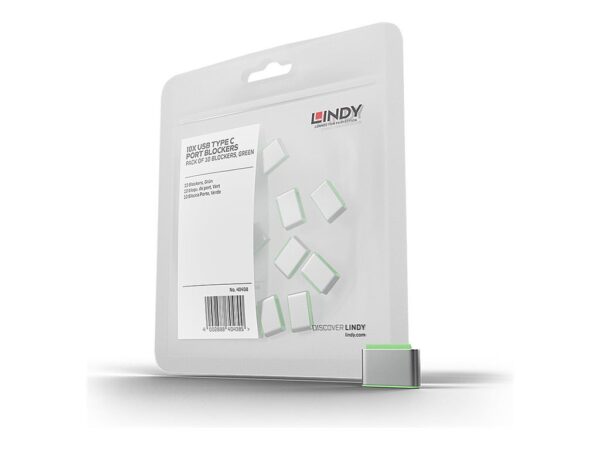 LINDY Verrou de port USB type C vert 10pcs