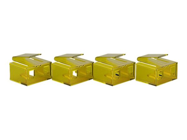 LINDY Verrous de ports RJ45 10 pièces avec clé jaune