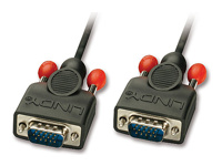 LINDY VGA Cable Black Coax M/M 1m without ferrite core 1:1. St./St.