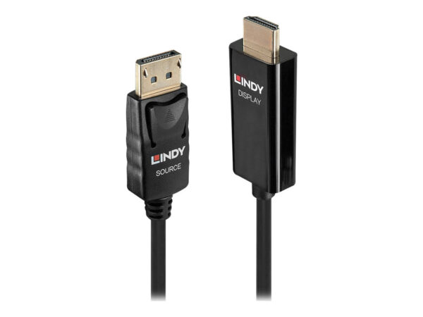 LINDY Video Cable Active DisplayPort-HDMI M-M 0.5m black