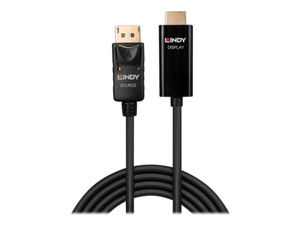 LINDY Video Cable Active DisplayPort-HDMI M-M 0.5m black