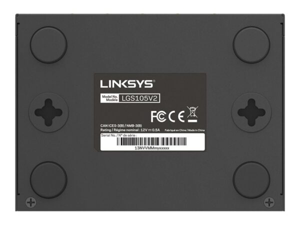 LINKSYS Switch 5 ports Gigabit – Boitier métal