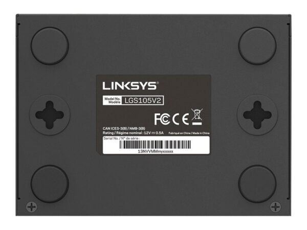 LINKSYS Switch 5 ports Gigabit – Boitier métal – package retail