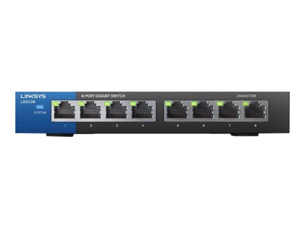 LINKSYS Switch 8 ports Gigabit – Boitier Métal – package retail