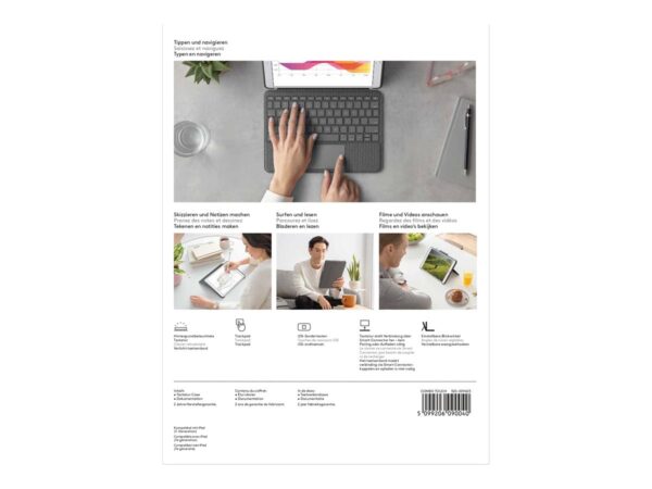 LOGITECH Combo Touch for iPad 7th & 8th generation – Graphite – Fra