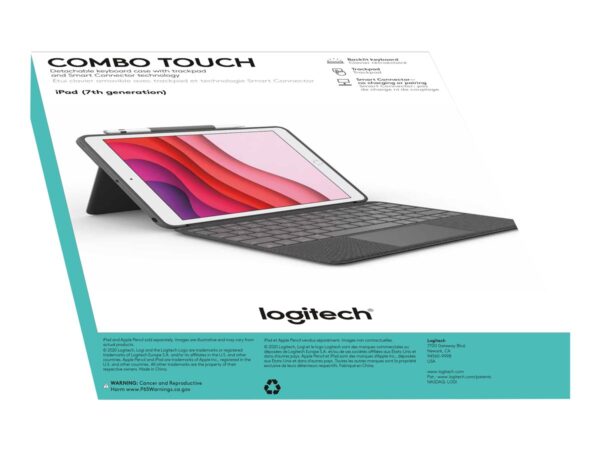 LOGITECH Combo Touch for iPad 7th & 8th generation – Graphite – Fra