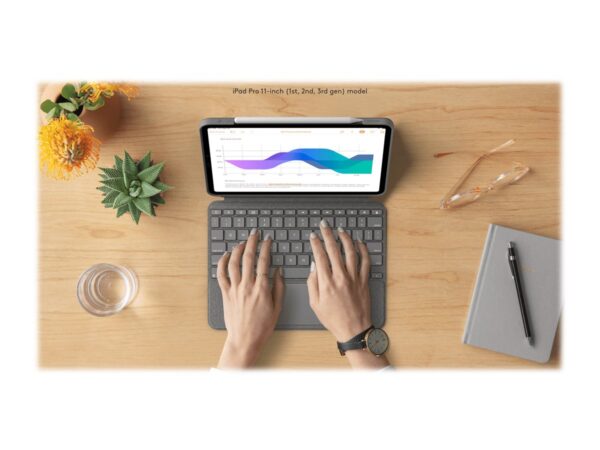 LOGITECH COMBO TOUCH – GREY – CENTRAL (FR)