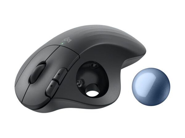LOGITECH ERGO M575S Wireless Trackball – Graphite + Blue Ball