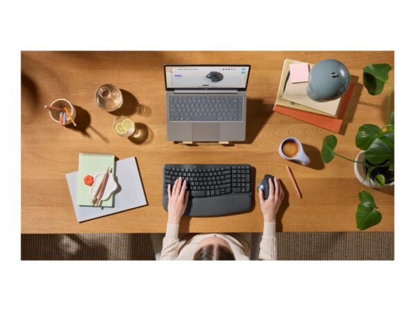 LOGITECH ERGO M575S Wireless Trackball – Graphite + Blue Ball
