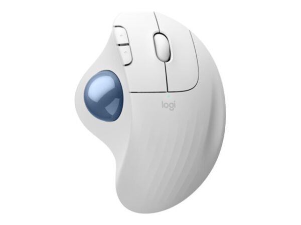 LOGITECH ERGO M575S Wireless Trackball – Off White + Blue Ball