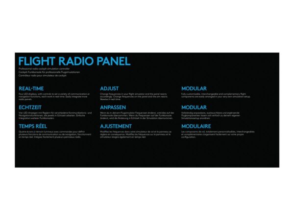 LOGITECH Flight Radio Panel Flight simulator instrument panel wired for PC