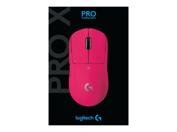 LOGITECH G PRO X SUPERLIGHT Gaming mouse right-handed optical 5 buttons wireless 2.4 GHz USB LIGHTSPEED receiver magenta