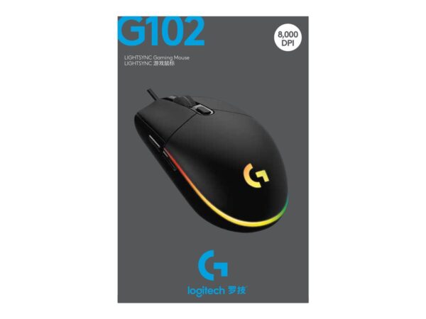 LOGITECH G102 LIGHTSYNC – BLACK – EER