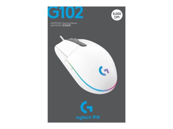 LOGITECH G102 LIGHTSYNC – WHITE – EER