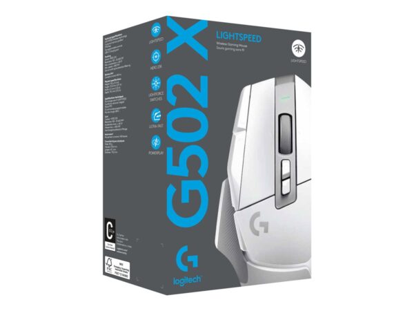 LOGITECH G502 X LIGHTSPEED – WHITE/CORE – EER2