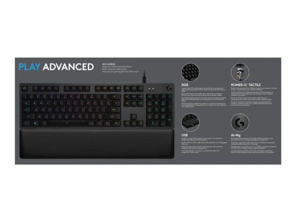 LOGITECH G513 Carbon Lightsync RGB Mechanical Gaming Keyboard GX Brown Carbon FRA Central