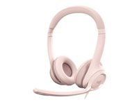 LOGITECH H390 Headset on-ear wired USB-A rose