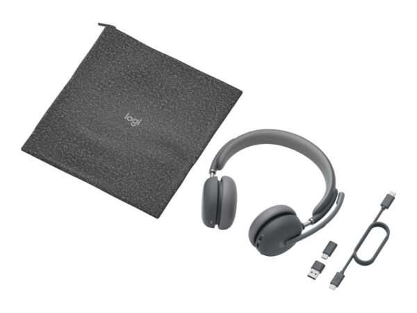 LOGITECH HEADSET – Zone Wireless 2 UC – GRAPHITE TEAMS – 2.4GHZ/BT – EMEA-914 – A00174 A00172 NO STAND