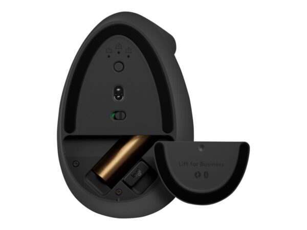 LOGITECH Lift for Business Vertical mouse ergonomic 6 buttons wireless Bluetooth 2.4 GHz Bolt USB receiver graphite