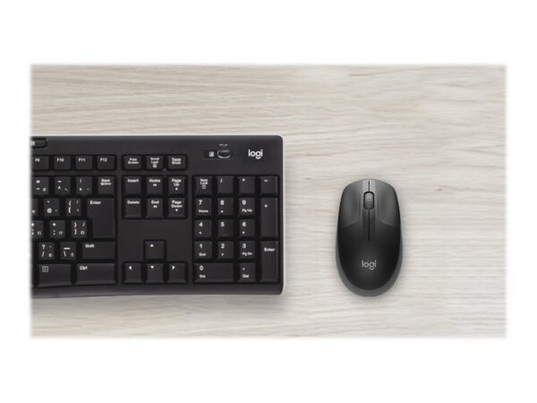 LOGITECH M190 Mouse optical 3 buttons wireless USB wireless receiver charcoal