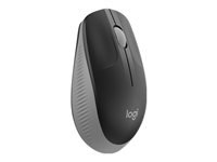 LOGITECH M190 Mouse optical 3 buttons wireless USB wireless receiver mid grey