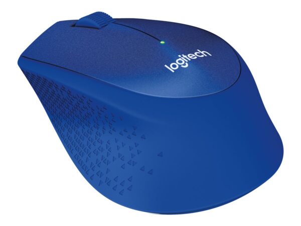 LOGITECH M330 SILENT PLUS Mouse 3 buttons wireless 2.4 GHz USB wireless receiver blue