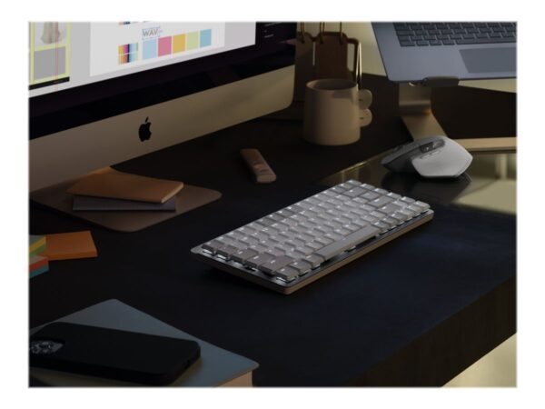LOGITECH Master Series MX Master 3S for Mac Mouse ergonomic optical 7 buttons wireless Bluetooth 2.4 GHz pale grey for Apple MacBook