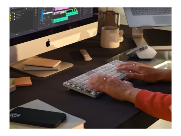 LOGITECH Master Series MX Master 3S for Mac Mouse ergonomic optical 7 buttons wireless Bluetooth 2.4 GHz pale grey for Apple MacBook