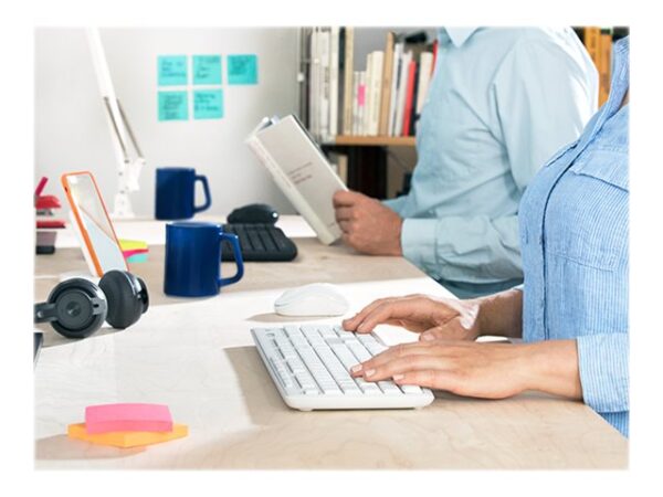 LOGITECH MK295 Silent Wireless Combo – OFF WHITE – FRA – CENTRAL