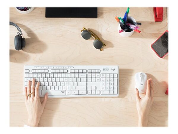 LOGITECH MK295 Silent Wireless Combo – OFF WHITE – FRA – CENTRAL