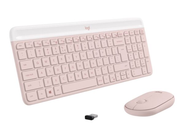 LOGITECH MK470 Slim Combo – ROSE – (FRA) – CENTRAL-419
