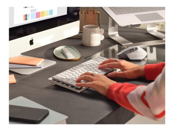 LOGITECH MX Mechanical Mini for Mac Minimalist Wireless Illuminated Keyboard – PALE GREY – (FRA) – EMEA