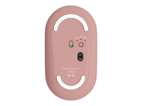 LOGITECH Pebble Mouse 2 M350s Mouse optical 3 buttons wireless Bluetooth 5.2 LE tonal rose