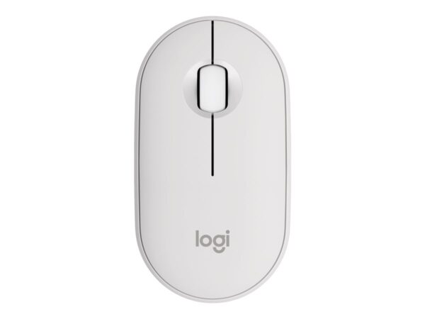 LOGITECH Pebble Mouse 2 M350s Mouse optical 3 buttons wireless Bluetooth 5.2 LE tonal white