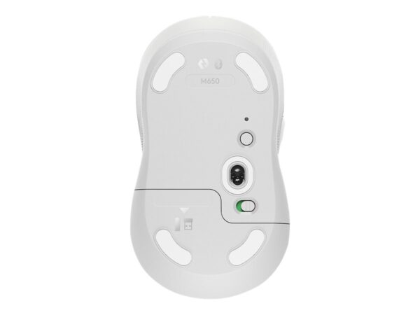 LOGITECH Signature M650 L LEFT Mouse large size left-handed optical 5 buttons wireless Bluetooth 2.4 GHz OFF-WHITE