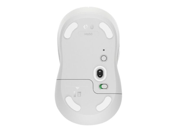LOGITECH Signature M650 Mouse optical 5 buttons wireless Bluetooth 2.4 GHz Bolt USB receiver off-white