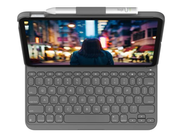LOGITECH Slim Folio for iPad 10th gen – GREY – (FR) – CENTRAL