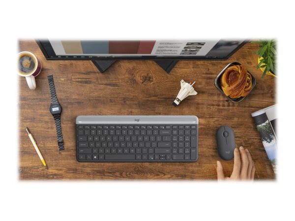 LOGITECH Slim Wireless Keyboard and Mouse Combo MK470 – GRAPHITE – FRA – CENTRAL
