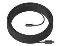 LOGITECH Strong USB cable USB Type A M to 24 pin USB-C M USB 3.2 Gen 2 25 m plenum Active Optical Cable AOC for Room Solution