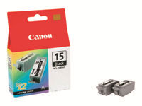 CANON BCI-15BK cartouche d encre noir capacité standard 2 x 5.3 ml 2 x 121 pages pack de 2