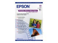 EPSON S041315 brillant photo papier inkjet 255g/m2 A3 20 feuilles pack de 1