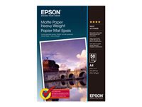 EPSON S041256 Matte heavyweight  papier inkjet 167g/m2 A4 50 feuilles pack de 1 one-sided