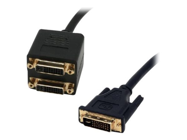 MCL Adaptateur en câble DVI-I mâle / 2 x DVI-I femelle – 25cm
