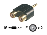 MCL Adaptateur JACK 3.5 mâle / 2 x RCA femelle haute qualité