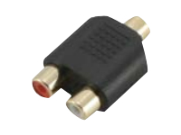 MCL Adaptateur stéréo JACK 3.5mm femelle / 2 x RCA femelle haute qualité