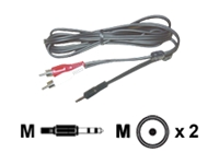 MCL Câble audio stéréo 2 x RCA mâle / jack 3.5 mâle – 1.5m