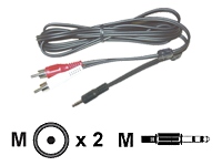 MCL Câble audio stéréo 2 x RCA mâle / jack 3.5 mâle – 10m