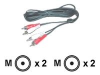 MCL Câble audio stéréo 2 x RCA mâle / mâle – 1.5m