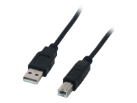 MCL Câble compatible USB 2.0 type A / B mâle – 1.80m Noir